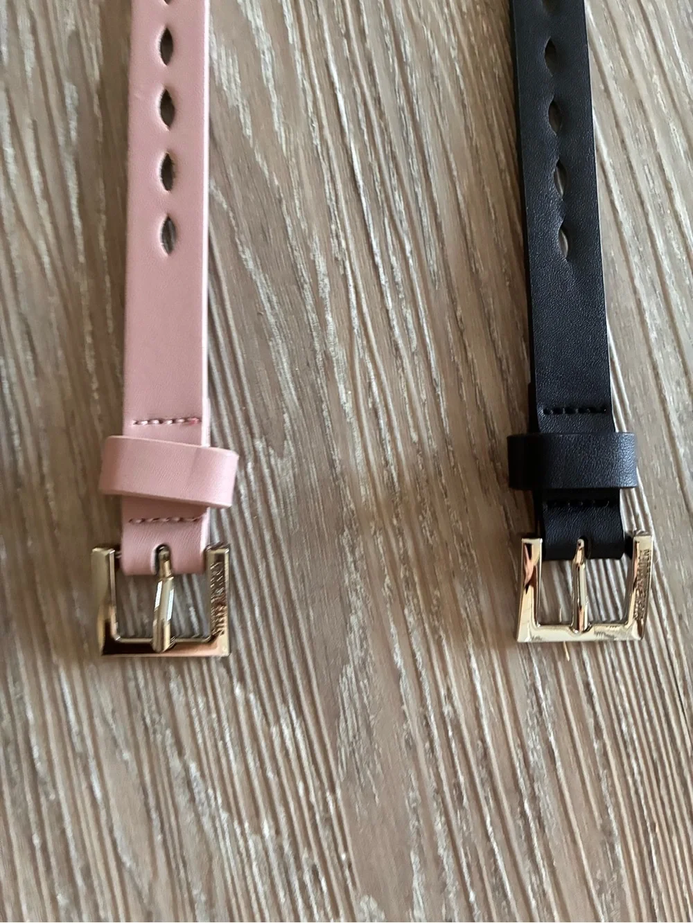 Women’s Pink and Black Belt Set with silver Buckles - infinity all size